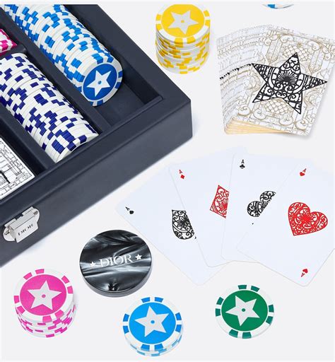 dior poker chips|Poker Set Beige and Navy Blue Dior Oblique .